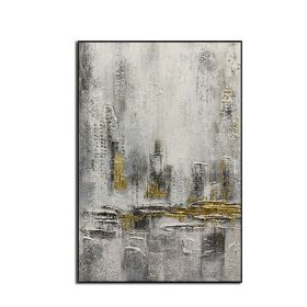 Top Selling Handmade Abstract Oil Painting  Wall Art Modern Minimalist City Building Picture Canvas Home Decor For Bedroom No Frame