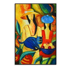 100% Hand Painted Abstract Oil Painting Wall Art Modern Retro Figure On Canvas Home Decoration For Living Room No Frame