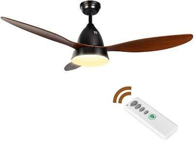 ANKEE Ceiling Fans, 52'' Fan with LED Frosted Light and Remote Control, Brushed