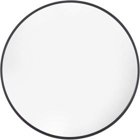 Black 16 IN Metal Round mirror