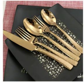 20-piece black and gold 18/10 stainless steel cutlery set (serves 4)