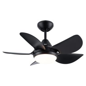 30 In Intergrated LED Ceiling Fan Lighting with Matte Black/ White   ABS Blade