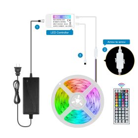 Epoxy Waterproof 44 Keys 5 M Blister Colorful Color Changing Soft Light Strip (Option: 3M 90lamp-US)