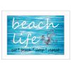 "Beach Life" By Cindy Jacobs; Printed Wall Art; Ready To Hang Framed Poster; White Frame